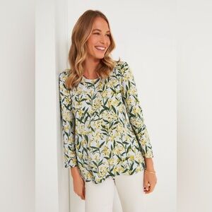 TUCKERNUCK POMANDER‎ PLACE Palmetto Garden Floral Bedford Top Blue/Yellow XXXL